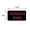Nevs Label, Agressive Animal 7/8" x 1-5/8" Flr Red w/Black VW-0017 - alternate 2